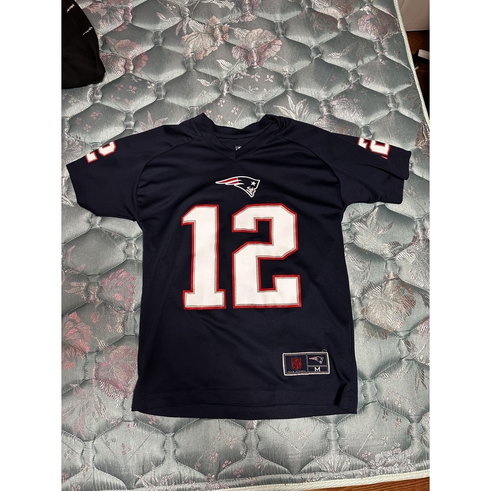 Blue Patriots Brady 12 Boys Jersey
